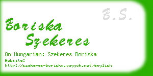 boriska szekeres business card
